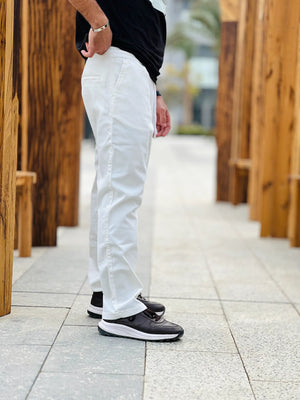 zara canvas straight trouser