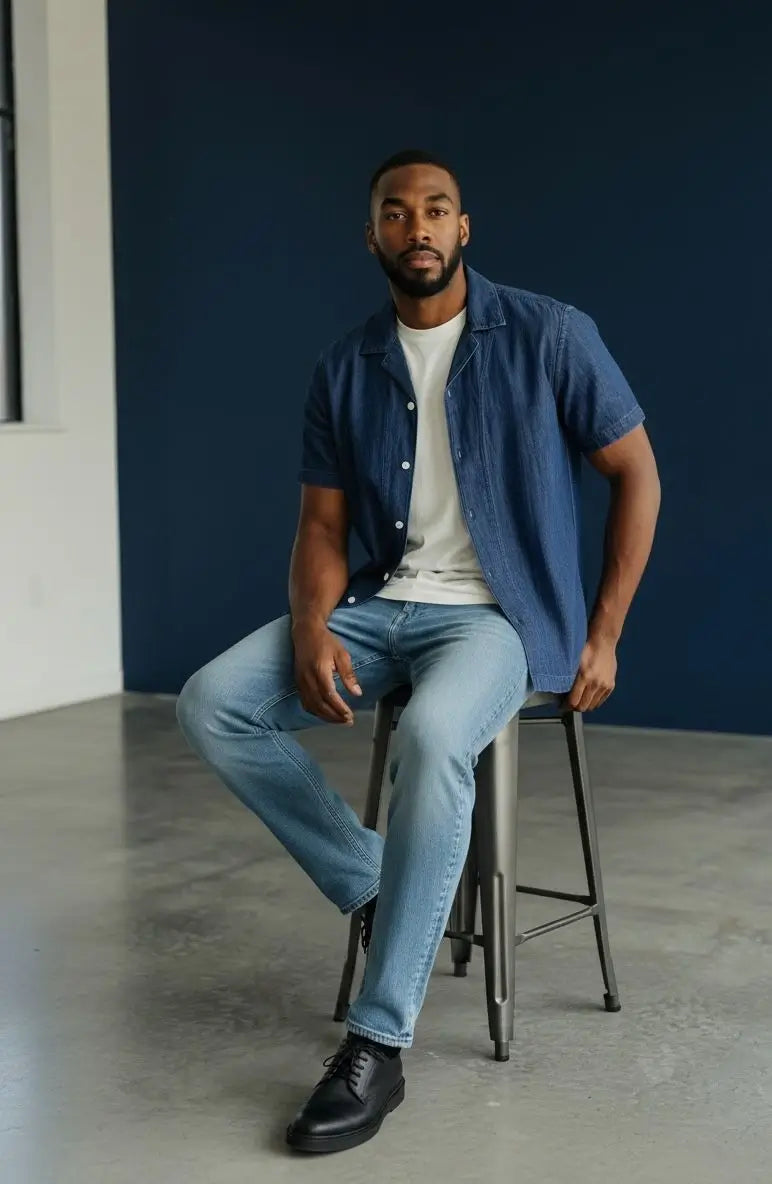 zara jeans-linen shirt