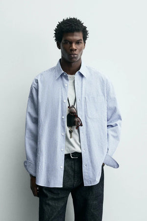 ZARA Striped Relaxed Fit Shirt