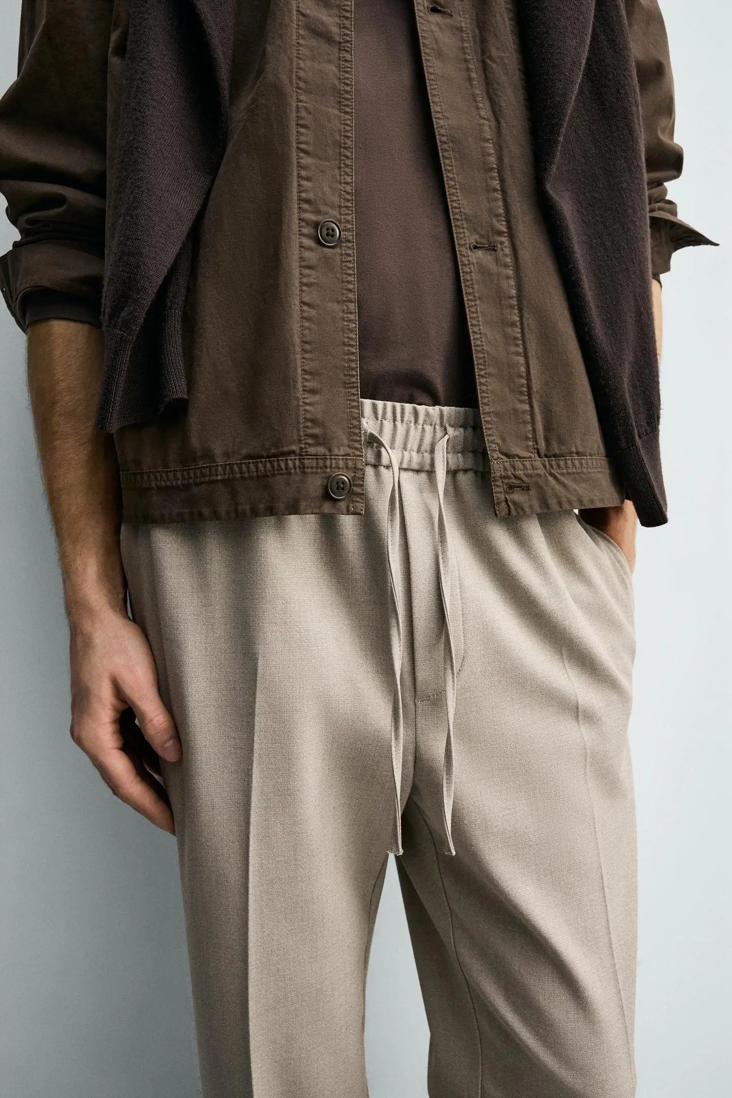 ZARA COMFORT JOGGER WAIST TROUSERS