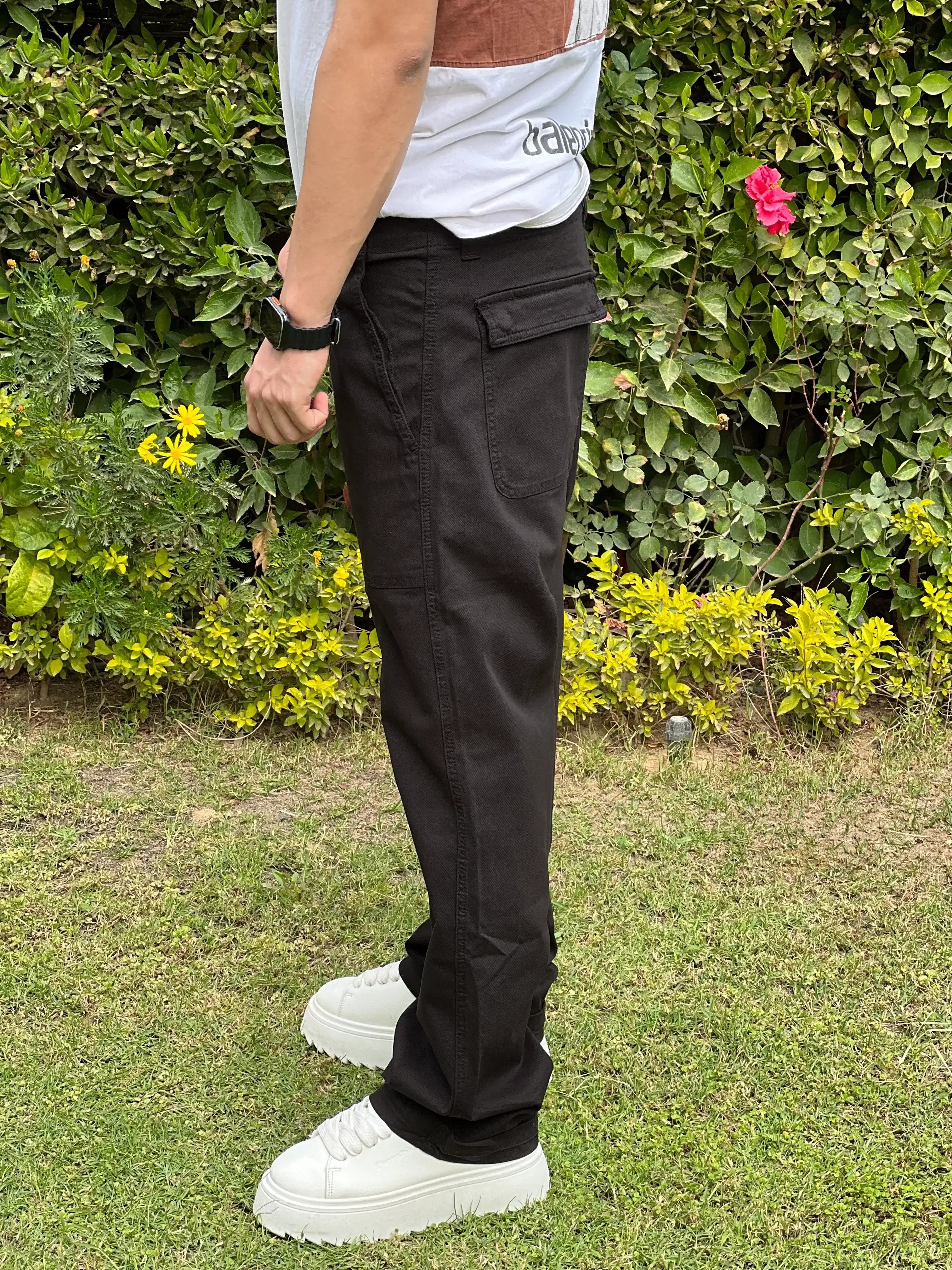 zara faded straight leg trouser