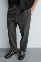 ZARA COMFORT JOGGER WAIST TROUSERS