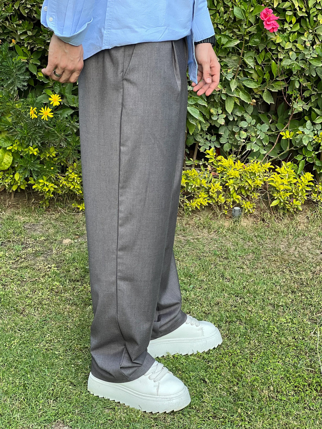 zara classic wide leg trousers