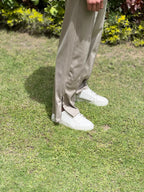 zara interlock zipper pants