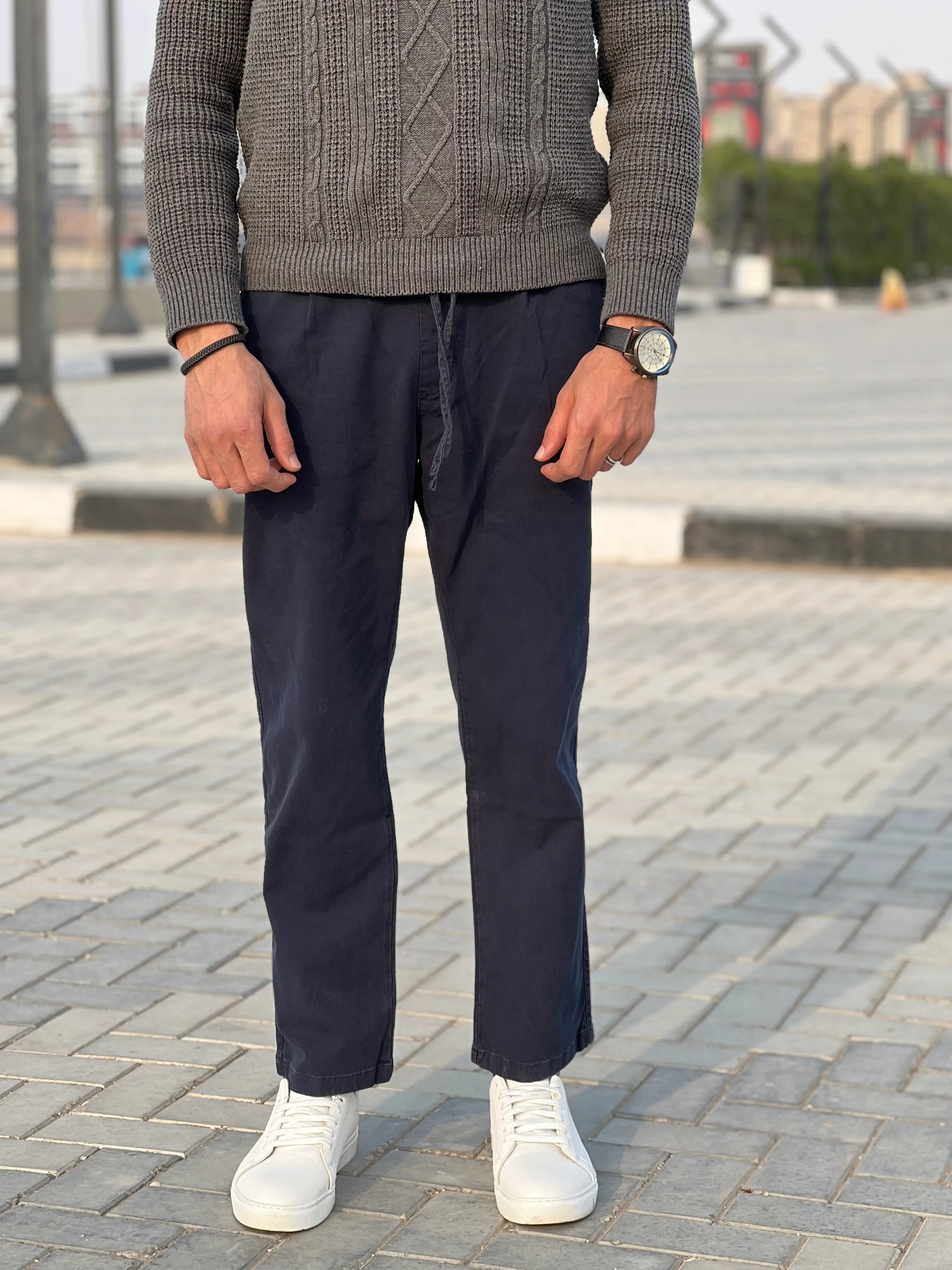 zara canvas straight trouser
