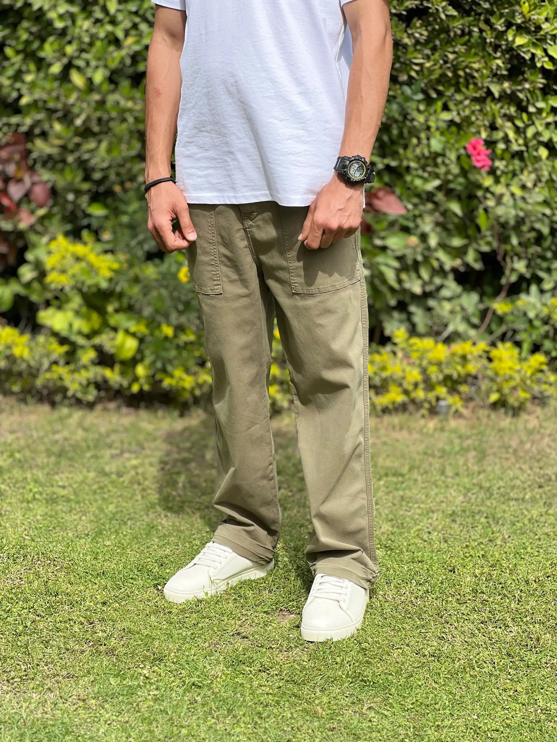 ZARA FADED STRAIGHT LEG TROUSER