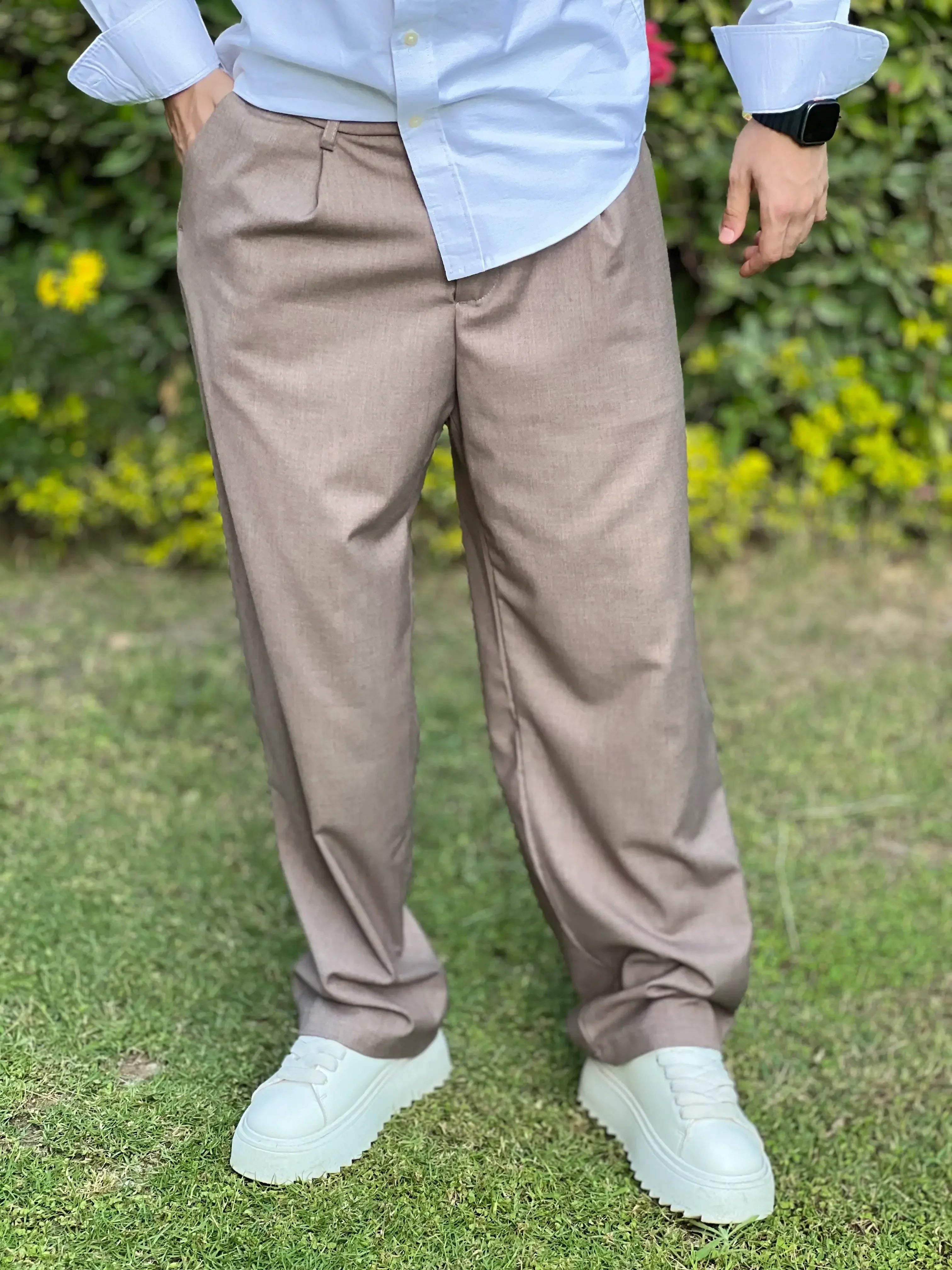 zara classic wide leg trousers