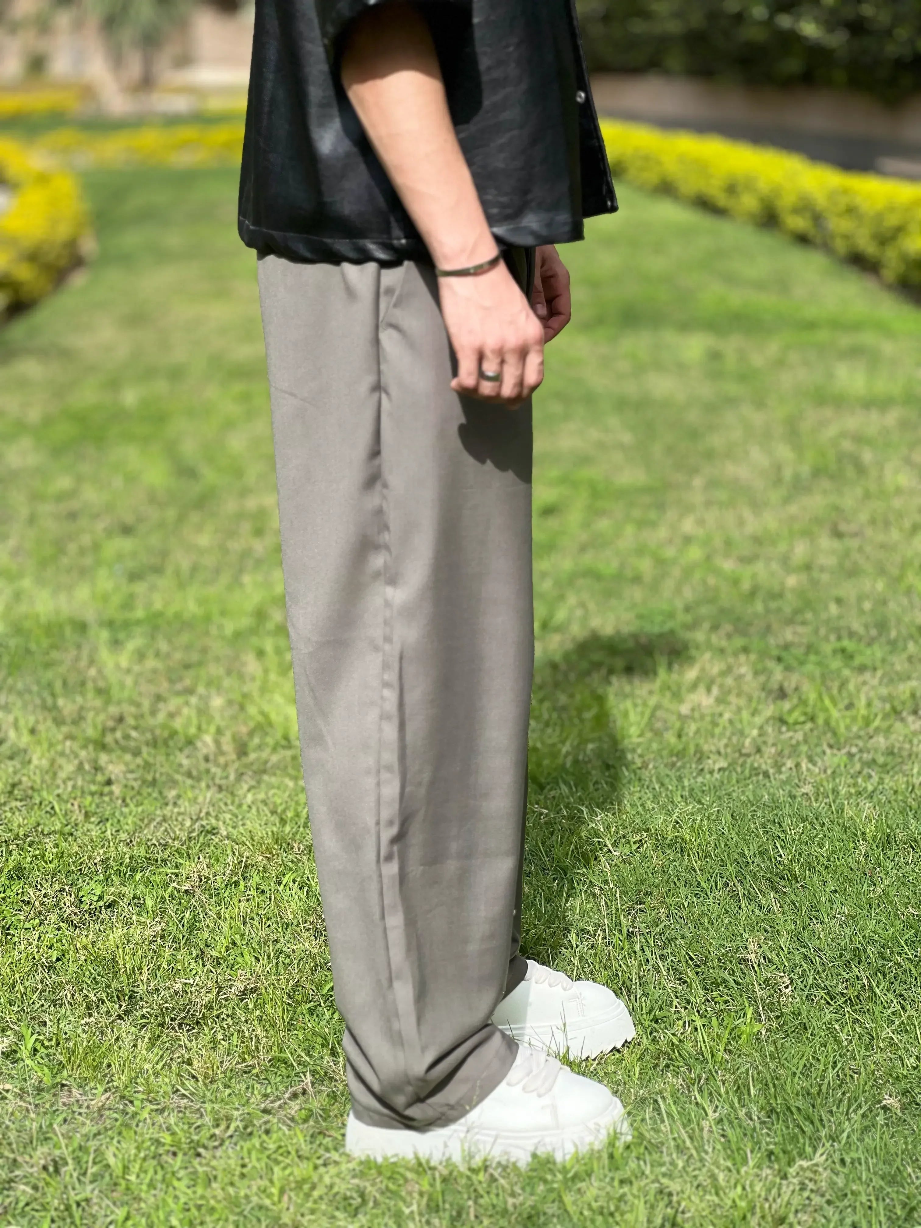 zara classic wide leg trousers