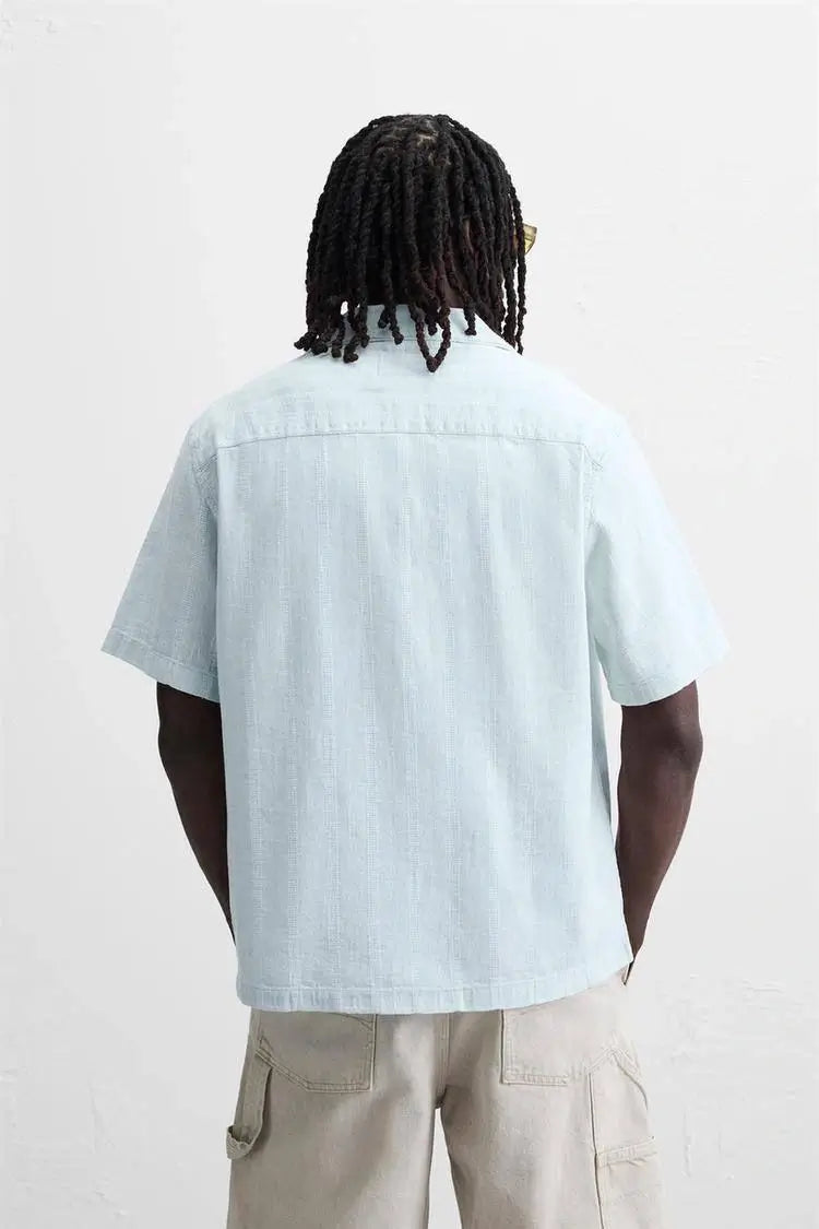 Zara Cotton-linen blend shirt