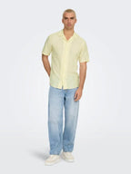 zara cotton-linen blend shirt