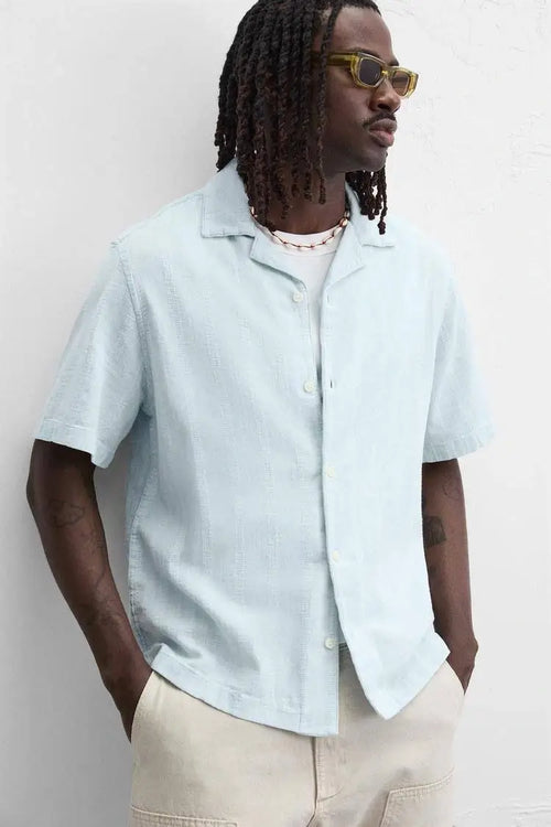 zara cotton-linen blend shirt