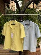 zara cotton-linen blend shirt