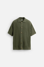 Zara Jaqared Olive Shirt