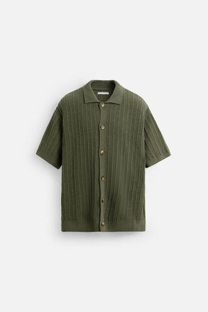 Zara Jaqared Olive Shirt