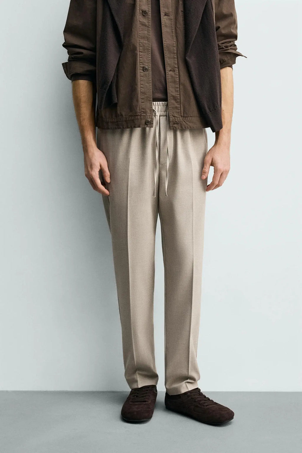ZARA COMFORT JOGGER WAIST TROUSERS