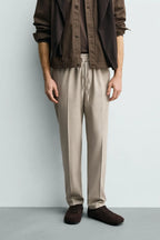 ZARA COMFORT JOGGER WAIST TROUSERS